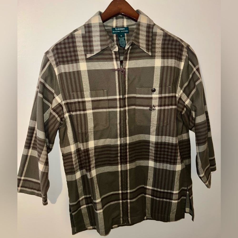 L.L. Bean Plaid Shirt - Brown and Cream